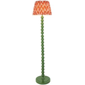 Endon Collection Lighting Higgledy Gloss Cotswold Green Paint Floor Lamp with Apricot Orange Fabric Zigzag Shade 35cm E27 Endon Collection Lighting Higgledy Gloss Cotswold Green Paint Floor Lamp with Apricot Orange Fabric Zigzag Shade 35cm E27