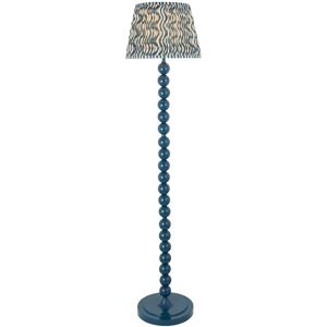 Endon Collection Lighting Higgledy Gloss Marlin Blue Paint Floor Lamp with Marlin Blue Fabric Ripple Shade 35cm E27 Endon Collection Lighting Higgledy Gloss Marlin Blue Paint Floor Lamp with Marlin Blue Fabric Ripple Shade 35cm E27