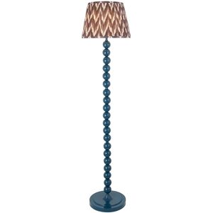 Endon Collection Lighting Higgledy Gloss Marlin Blue Paint Floor Lamp with Pearl Grey Fabric Zigzag Shade 35cm E27 Endon Collection Lighting Higgledy Gloss Marlin Blue Paint Floor Lamp with Pearl Grey Fabric Zigzag Shade 35cm E27
