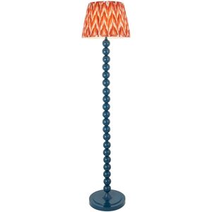 Endon Collection Lighting Higgledy Gloss Marlin Blue Paint Floor Lamp with Apricot Orange Fabric Zigzag Shade 35cm E27 Endon Collection Lighting Higgledy Gloss Marlin Blue Paint Floor Lamp with Apricot Orange Fabric Zigzag Shade 35cm E27