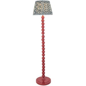Endon Collection Lighting Higgledy Gloss Pink Clay Paint Floor Lamp with Marlin Blue Fabric Ripple Shade 35cm E27 Endon Collection Lighting Higgledy Gloss Pink Clay Paint Floor Lamp with Marlin Blue Fabric Ripple Shade 35cm E27