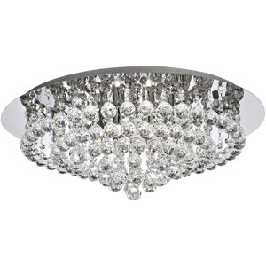 Searchlight Hanna - 8 Light Semi Flush Ceiling Light Chrome with Crystals - Ceiling Light Searchlight Hanna - 8 Light Semi Flush Ceiling Light Chrome with Crystals - Ceiling Light