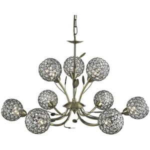 Searchlight Bellis II - 9 Light Multi Arm Ceiling Pendant - Antique Brass Searchlight Bellis II - 9 Light Multi Arm Ceiling Pendant - Antique Brass