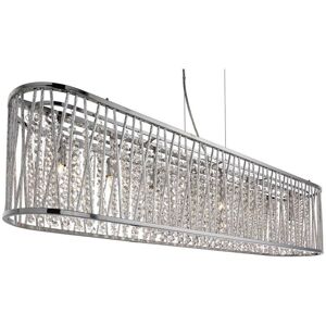 Searchlight Elise 8 Light Ceiling Pendant - Chrome & Crystals Searchlight Elise 8 Light Ceiling Pendant - Chrome & Crystals
