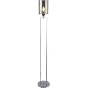 Searchlight Catalina - 1 Light Floor Lamp Chrome, Smokey with Smoked Glass Shade - Floor Lamp Searchlight Catalina - 1 Light Floor Lamp Chrome, Smokey with Smoked Glass Shade - Floor Lamp