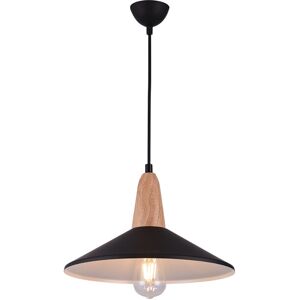 Larissa Razgrad Dome Black-Wood Ceiling Pendant Light Larissa Razgrad Dome Black-Wood Ceiling Pendant Light