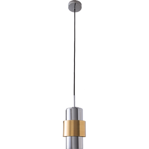Zambelis Lighting Slimline Slim Pendant Ceiling Light Gold Matt - Chrome Glass 1xE27 - Driver Not Included Zambelis Lighting Slimline Slim Pendant Ceiling Light Gold Matt - Chrome Glass 1xE27 - Driver Not Included