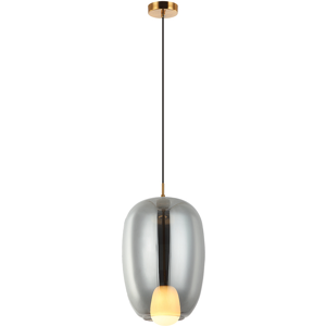 Zambelis Lighting Oresta Dome Pendant Ceiling Light Smoked Glass - Gold Matt 1xG9 LED - Driver Not Included Zambelis Lighting Oresta Dome Pendant Ceiling Light Smoked Glass - Gold Matt 1xG9 LED - Driver Not Included