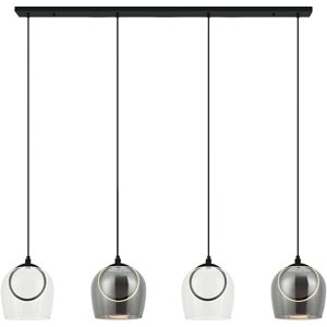 Zambelis Lighting Halo Bar Pendant Ceiling Light Black Matt -Smoked-Champagne-Clear Glass LED 3000K Zambelis Lighting Halo Bar Pendant Ceiling Light Black Matt -Smoked-Champagne-Clear Glass LED 3000K