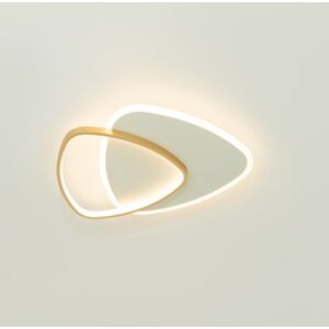 Zambelis Lighting Nireon Integrated Led Semi Flush Ceiling Light Gold Matt-White Ματτ LED 3000K Dimmable Zambelis Lighting Nireon Integrated Led Semi Flush Ceiling Light Gold Matt-White Ματτ LED 3000K Dimmable