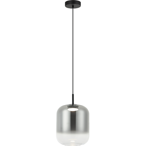 Zambelis Lighting Orvella Dome Pendant Ceiling Light Black Matt-Smoked Glass LED 3000K Zambelis Lighting Orvella Dome Pendant Ceiling Light Black Matt-Smoked Glass LED 3000K