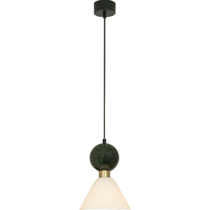 Zambelis Lighting Galara Cone Slim Pendant Ceiling Light Sandy Black-Brass-Green Marble 1XE14 Zambelis Lighting Galara Cone Slim Pendant Ceiling Light Sandy Black-Brass-Green Marble 1XE14