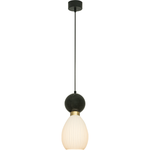 Zambelis Lighting Galara Slim Pendant Ceiling Light Sandy Black-Brass-Black Marble 1XE14 Zambelis Lighting Galara Slim Pendant Ceiling Light Sandy Black-Brass-Black Marble 1XE14