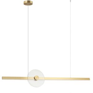 Zambelis Lighting Auris Bar Pendant Ceiling Light Gold-Clear Glass LED 3000K Dimmable Zambelis Lighting Auris Bar Pendant Ceiling Light Gold-Clear Glass LED 3000K Dimmable