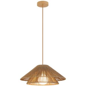 Zambelis Lighting Patras 40cm Dome Pendant Ceiling Light Natural-Brown Beige 1xE27 Zambelis Lighting Patras 40cm Dome Pendant Ceiling Light Natural-Brown Beige 1xE27