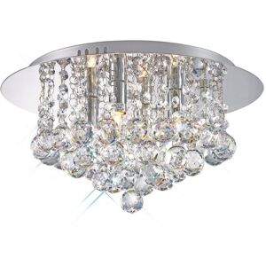 Inspired Lighting Dahlia Flush Ceiling - 4 Light G9 Polished Chrome Inspired Lighting Dahlia Flush Ceiling - 4 Light G9 Polished Chrome