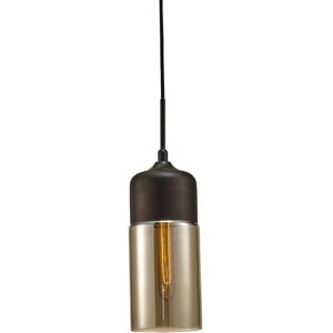 Inspired Lighting Mia Tube Ceiling Pendant - Black Smoke Glass 1 Light Inspired Lighting Mia Tube Ceiling Pendant - Black Smoke Glass 1 Light