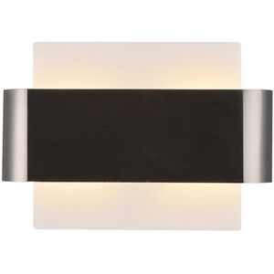 INSPIRED LIGHTING Damo Flush Wall Light, 2 Light G9, White Base with Satin Nickel Centre Band INSPIRED LIGHTING Damo Flush Wall Light, 2 Light G9, White Base with Satin Nickel Centre Band