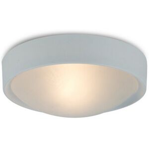 INSPIRED LIGHTING Rondo IP44 1 Light E27 Flush Ceiling Light, White Frame with Frosted Glass INSPIRED LIGHTING Rondo IP44 1 Light E27 Flush Ceiling Light, White Frame with Frosted Glass