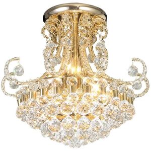 INSPIRED LIGHTING Pearl Semi Flush Ceiling 9 Light French Gold, Crystal INSPIRED LIGHTING Pearl Semi Flush Ceiling 9 Light French Gold, Crystal