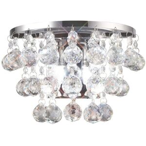 INSPIRED LIGHTING Atla Wall Lamp 2 Light Switched Polished Chrome, Crystal INSPIRED LIGHTING Atla Wall Lamp 2 Light Switched Polished Chrome, Crystal