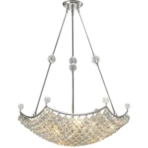 INSPIRED LIGHTING Cesto Ceiling Pendant Grand 12 Light Polished Chrome, Crystal INSPIRED LIGHTING Cesto Ceiling Pendant Grand 12 Light Polished Chrome, Crystal