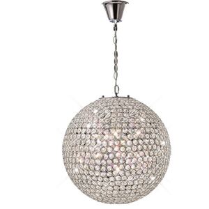 INSPIRED LIGHTING Ava Globe Ceiling Pendant 7 Light Polished Chrome, Crystal INSPIRED LIGHTING Ava Globe Ceiling Pendant 7 Light Polished Chrome, Crystal