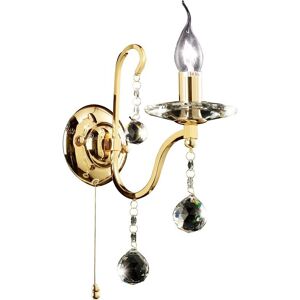 INSPIRED LIGHTING Bianco Wall Lamp Switched 1 Candle Light French Gold, Crystal INSPIRED LIGHTING Bianco Wall Lamp Switched 1 Candle Light French Gold, Crystal