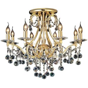 INSPIRED LIGHTING Bianco Semi Flush Ceiling 8 Light French Gold, Crystal INSPIRED LIGHTING Bianco Semi Flush Ceiling 8 Light French Gold, Crystal