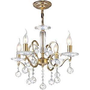 INSPIRED LIGHTING Zinta Ceiling Pendant Chandelier 4 Light French Gold, Crystal INSPIRED LIGHTING Zinta Ceiling Pendant Chandelier 4 Light French Gold, Crystal