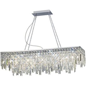 INSPIRED LIGHTING Maddison Ceiling Pendant Rectangular 6 Light Polished Chrome, Crystal INSPIRED LIGHTING Maddison Ceiling Pendant Rectangular 6 Light Polished Chrome, Crystal