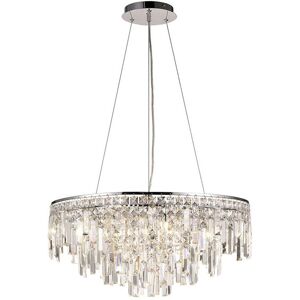 INSPIRED LIGHTING Maddison Ceiling Pendant Round 8 Light G9 Polished Chrome, Crystal INSPIRED LIGHTING Maddison Ceiling Pendant Round 8 Light G9 Polished Chrome, Crystal
