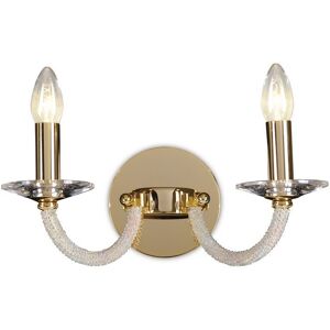 INSPIRED LIGHTING Elena Wall Lamp Switched 2 Candle Light Gold, Crystal INSPIRED LIGHTING Elena Wall Lamp Switched 2 Candle Light Gold, Crystal