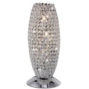 INSPIRED LIGHTING Kos Table Lamp 3 Light Polished Chrome, Crystal INSPIRED LIGHTING Kos Table Lamp 3 Light Polished Chrome, Crystal