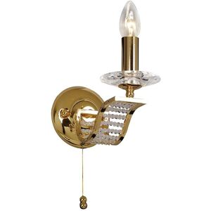 INSPIRED LIGHTING Niobe Wall Lamp 1 Candle Light French Gold, Crystal INSPIRED LIGHTING Niobe Wall Lamp 1 Candle Light French Gold, Crystal