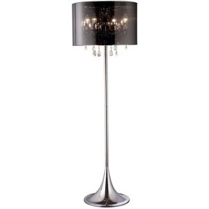 INSPIRED LIGHTING Trace Floor Lamp with Chrome Shade 4 Light Polished Chrome, Crystal INSPIRED LIGHTING Trace Floor Lamp with Chrome Shade 4 Light Polished Chrome, Crystal