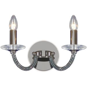 INSPIRED LIGHTING Elena Wall Lamp Switched 2 Candle Light Black Chrome, Crystal INSPIRED LIGHTING Elena Wall Lamp Switched 2 Candle Light Black Chrome, Crystal