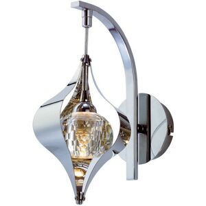 INSPIRED LIGHTING Amano Wall Lamp Switched 1 Light Polished Chrome, Crystal INSPIRED LIGHTING Amano Wall Lamp Switched 1 Light Polished Chrome, Crystal