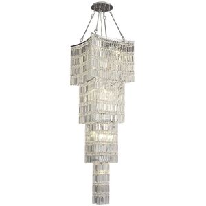 Inspired Lighting Gianni Tall Ceiling Pendant Chandelier 11 Light Polished Chrome - Ceiling Pendant Chandelier Inspired Lighting Gianni Tall Ceiling Pendant Chandelier 11 Light Polished Chrome - Ceiling Pendant Chandelier