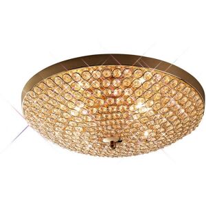 INSPIRED LIGHTING Ava Flush Bowl Ceiling 4 Light French Gold, Crystal INSPIRED LIGHTING Ava Flush Bowl Ceiling 4 Light French Gold, Crystal