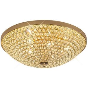 INSPIRED LIGHTING Ava Flush Bowl Ceiling 6 Light French Gold, Crystal INSPIRED LIGHTING Ava Flush Bowl Ceiling 6 Light French Gold, Crystal