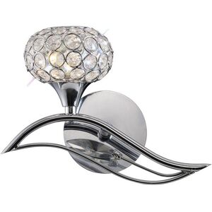 INSPIRED LIGHTING Leimo Wall Lamp Switched 1 Light Left Polished Chrome, Crystal INSPIRED LIGHTING Leimo Wall Lamp Switched 1 Light Left Polished Chrome, Crystal