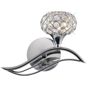 INSPIRED LIGHTING Leimo Wall Lamp Switched 1 Light Right Polished Chrome, Crystal INSPIRED LIGHTING Leimo Wall Lamp Switched 1 Light Right Polished Chrome, Crystal