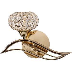INSPIRED LIGHTING Leimo Wall Lamp Switched 1 Light Left French Gold, Crystal INSPIRED LIGHTING Leimo Wall Lamp Switched 1 Light Left French Gold, Crystal