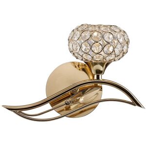 INSPIRED LIGHTING Leimo Wall Lamp Switched 1 Light Right French Gold, Crystal INSPIRED LIGHTING Leimo Wall Lamp Switched 1 Light Right French Gold, Crystal