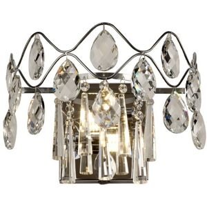 INSPIRED LIGHTING Kenzie Wall Lamp Switched 2 Light Polished Chrome, Crystal INSPIRED LIGHTING Kenzie Wall Lamp Switched 2 Light Polished Chrome, Crystal