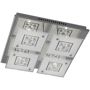 Inspired Lighting Inspired Diyas - Cosmic - Flush Ceiling Square 4 Light Polished Chrome - Ceiling Light Fixture Inspired Lighting Inspired Diyas - Cosmic - Flush Ceiling Square 4 Light Polished Chrome - Ceiling Light Fixture