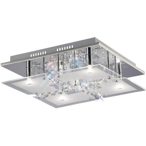 INSPIRED LIGHTING Chisora Flush Ceiling 5 Light Polished Chrome, Glass, Crystal INSPIRED LIGHTING Chisora Flush Ceiling 5 Light Polished Chrome, Glass, Crystal