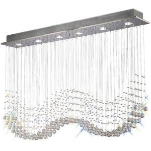 INSPIRED LIGHTING Colorado Ceiling Cluster Pendant Line 6 Light Polished Chrome, Crystal INSPIRED LIGHTING Colorado Ceiling Cluster Pendant Line 6 Light Polished Chrome, Crystal