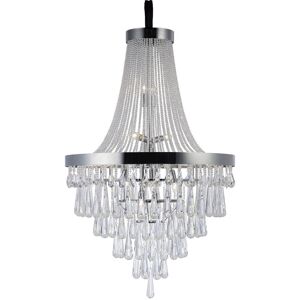 INSPIRED LIGHTING Sophia Ceiling Pendant Chandelier 17 Light Polished Chrome, Crystal INSPIRED LIGHTING Sophia Ceiling Pendant Chandelier 17 Light Polished Chrome, Crystal
